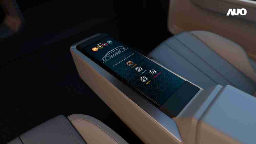 OBPay以人性化设计打造多变形态中控显示(Morphing Center Control)，，，不使用时仅平面显示信息，，进行操作时，，，，显示器则会动态隆起，，，转变成3D实体按钮，，，，并有触觉回馈，，，展示人机互动新体验